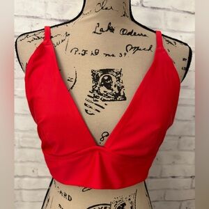 Aerie Triangle Red Bikini Top Size XL Swimsuit New‎ W Tag